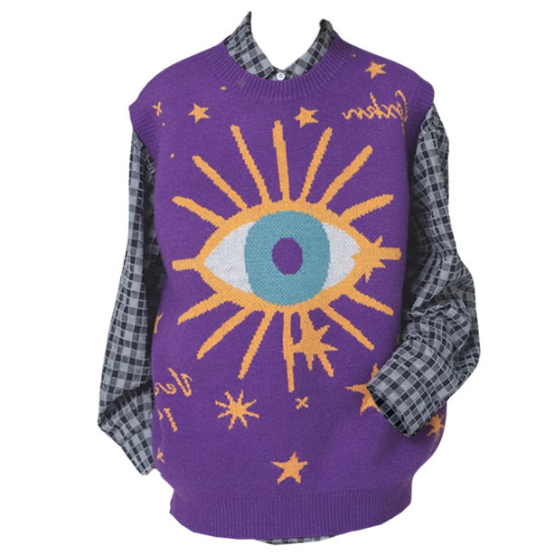 Cute Everyday Outfits, Outfit Inspo Casual All-Seeing Eye & Stars Aesthetic Vest
