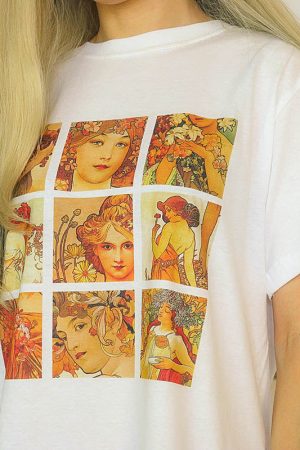 Cute Everyday Outfits, Outfit Inspo Casual Alphonse Mucha Tee