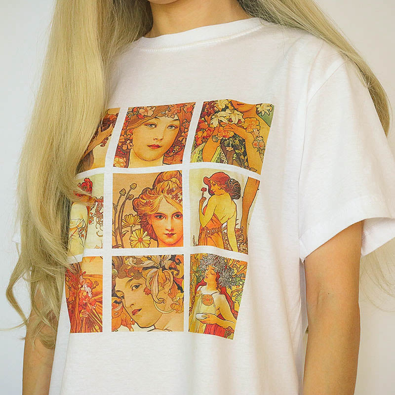 Cute Everyday Outfits, Outfit Inspo Casual Alphonse Mucha Tee