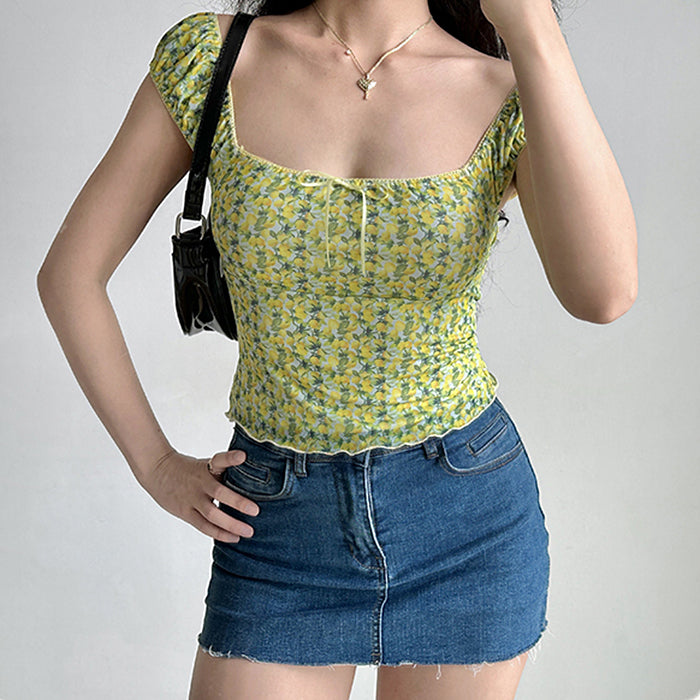Cute Everyday Outfits, Outfit Inspo Casual Amalfi Lemon Cropped Top Cute Everyday Outfits, Outfit Inspo Casual Amalfi Lemon Cropped Top