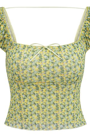 Cute Everyday Outfits, Outfit Inspo Casual Amalfi Lemon Cropped Top