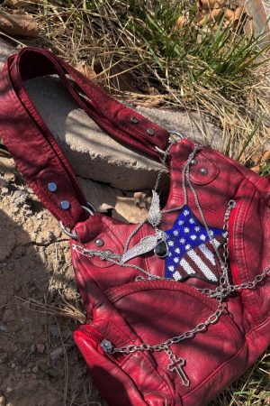 Cute Everyday Outfits, Outfit Inspo Casual American Dream Red Handbag