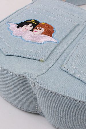 Cute Everyday Outfits, Outfit Inspo Casual Angel Embroidery Baguette Bag