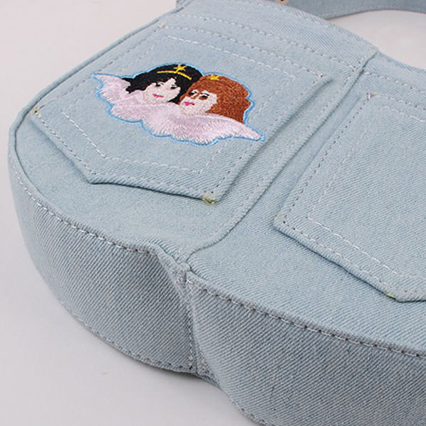 Cute Everyday Outfits, Outfit Inspo Casual Angel Embroidery Baguette Bag Cute Everyday Outfits, Outfit Inspo Casual Angel Embroidery Baguette Bag