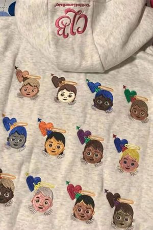 Cute Everyday Outfits, Outfit Inspo Casual Angel Emoji Embroidery Hoodie