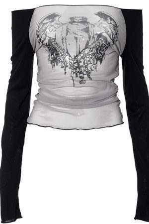 Cute Everyday Outfits, Outfit Inspo Casual Angel Wings Long Sleeve Top