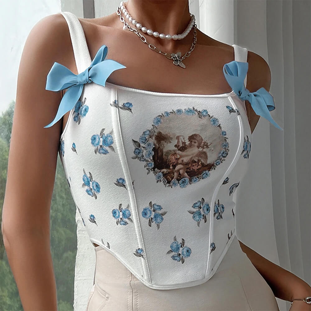 Cute Everyday Outfits, Outfit Inspo Casual Angelcore Bow Straps Corset Cute Everyday Outfits, Outfit Inspo Casual Angelcore Bow Straps Corset