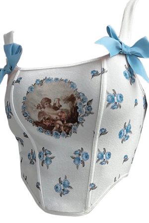 Cute Everyday Outfits, Outfit Inspo Casual Angelcore Bow Straps Corset