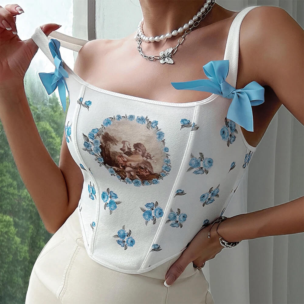 Cute Everyday Outfits, Outfit Inspo Casual Angelcore Bow Straps Corset Cute Everyday Outfits, Outfit Inspo Casual Angelcore Bow Straps Corset