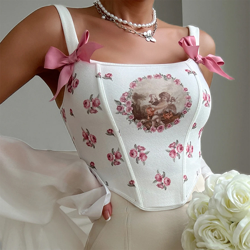 Cute Everyday Outfits, Outfit Inspo Casual Angelcore Bow Straps Corset Cute Everyday Outfits, Outfit Inspo Casual Angelcore Bow Straps Corset