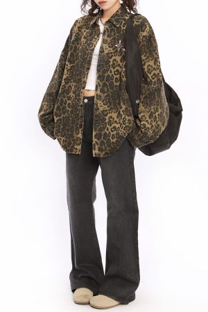 Cute Everyday Outfits, Outfit Inspo Casual Animal Attraction Leopard Oversized Jacket