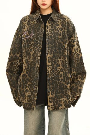 Cute Everyday Outfits, Outfit Inspo Casual Animal Attraction Leopard Oversized Jacket
