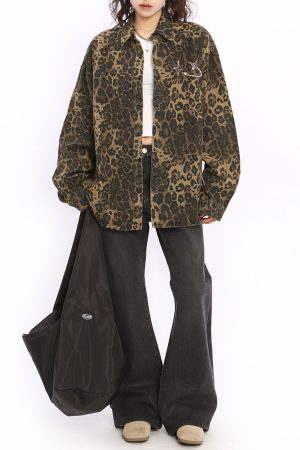 Cute Everyday Outfits, Outfit Inspo Casual Animal Attraction Leopard Oversized Jacket