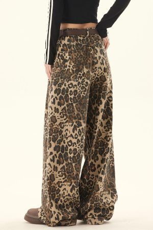 Cute Everyday Outfits, Outfit Inspo Casual Animal Instincts Leopard Print Wide-Leg Pants