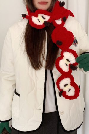 Cute Everyday Outfits, Outfit Inspo Casual Apple Core Crochet Scarf