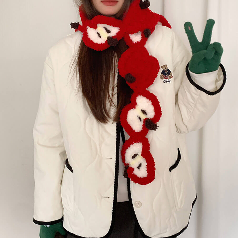 Cute Everyday Outfits, Outfit Inspo Casual Apple Core Crochet Scarf Cute Everyday Outfits, Outfit Inspo Casual Apple Core Crochet Scarf