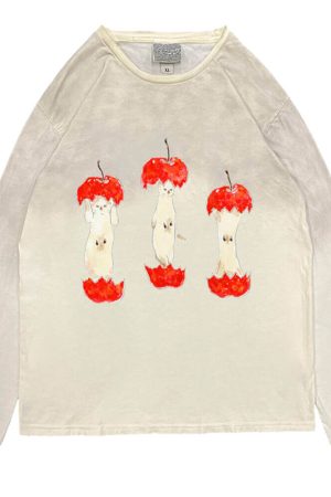 Cute Everyday Outfits, Outfit Inspo Casual Apple Core Graphic Long Sleeve Tee