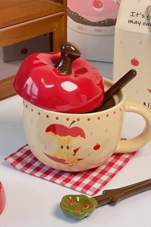 Cute Everyday Outfits, Outfit Inspo Casual Apple Shaped Ceramic Mug