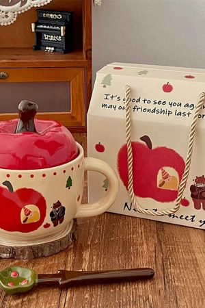 Cute Everyday Outfits, Outfit Inspo Casual Apple Shaped Ceramic Mug