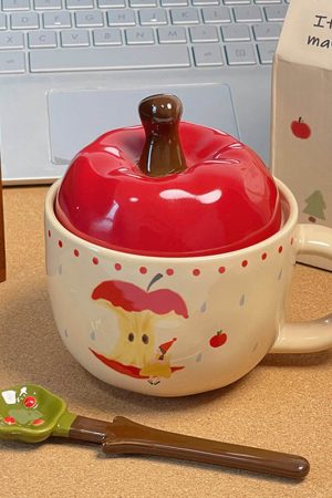 Cute Everyday Outfits, Outfit Inspo Casual Apple Shaped Ceramic Mug