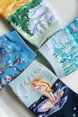 Cute Everyday Outfits, Outfit Inspo Casual Art Series 4 Pack Socks