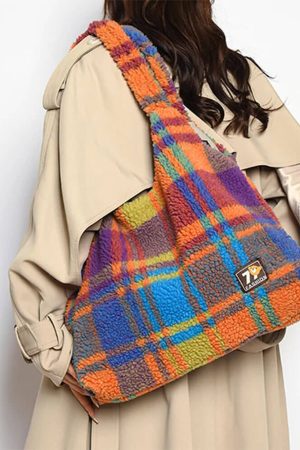 Cute Everyday Outfits, Outfit Inspo Casual Autumn Feels Plaid Tote Bag