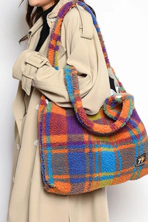 Cute Everyday Outfits, Outfit Inspo Casual Autumn Feels Plaid Tote Bag