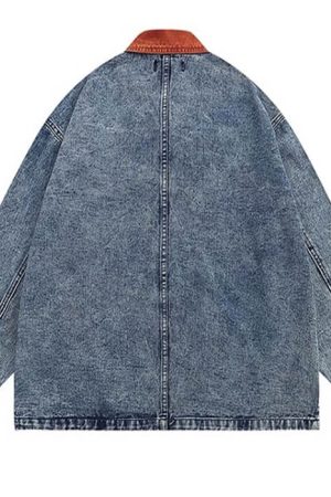 Cute Everyday Outfits, Outfit Inspo Casual Autumn Leaves Embroidery Denim Jacket