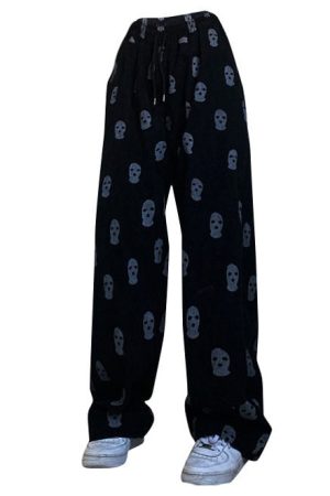 Cute Everyday Outfits, Outfit Inspo Casual Balaclava Print Wide Leg Pants