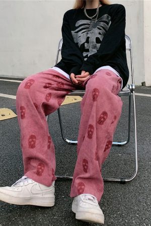 Cute Everyday Outfits, Outfit Inspo Casual Balaclava Print Wide Leg Pants