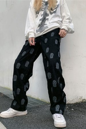 Cute Everyday Outfits, Outfit Inspo Casual Balaclava Print Wide Leg Pants