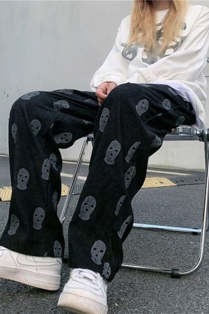 Cute Everyday Outfits, Outfit Inspo Casual Balaclava Print Wide Leg Pants