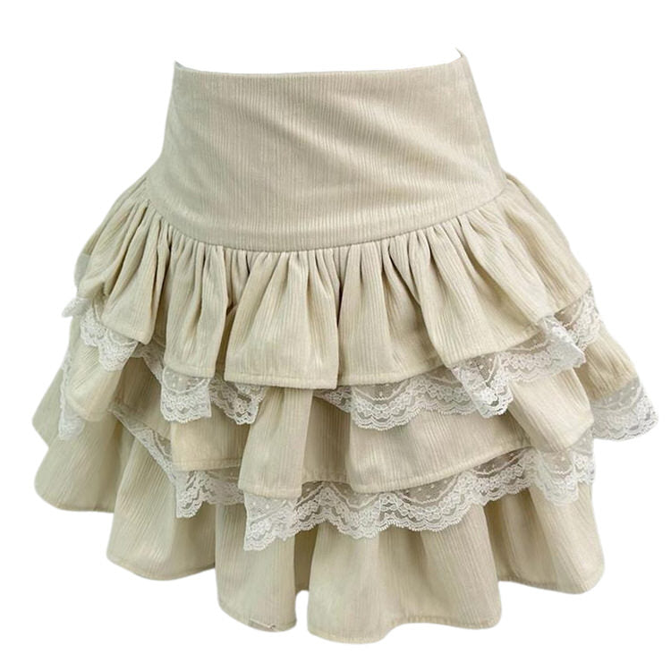 Cute Everyday Outfits, Outfit Inspo Casual Ballerina Core Ruffled Lace Skirt