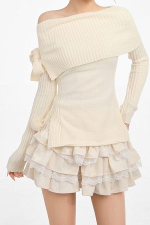 Cute Everyday Outfits, Outfit Inspo Casual Ballerina Core Ruffled Lace Skirt