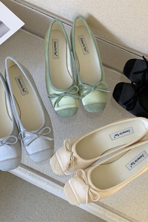 Cute Everyday Outfits, Outfit Inspo Casual Ballet Core Bow Flats