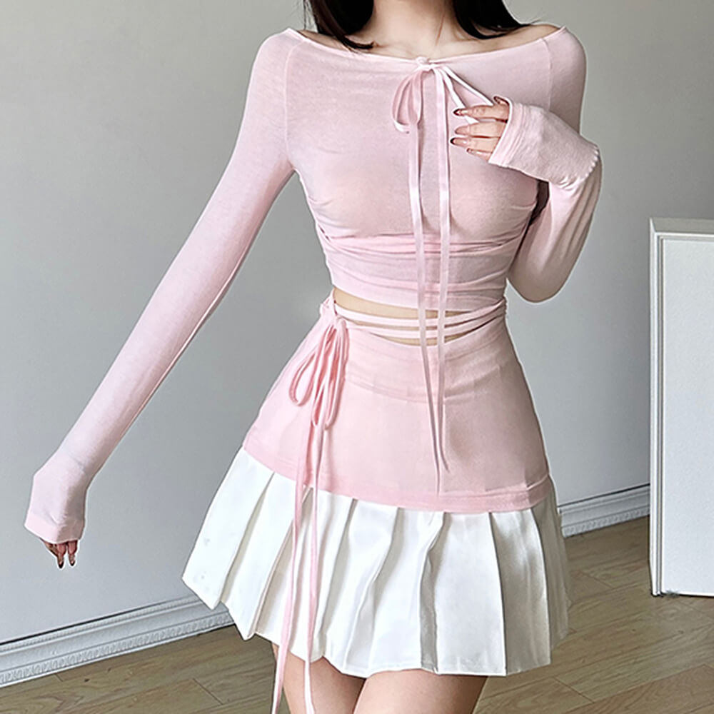 Cute Everyday Outfits, Outfit Inspo Casual Balletcore Aesthetic Long Sleeve Top Cute Everyday Outfits, Outfit Inspo Casual Balletcore Aesthetic Long Sleeve Top