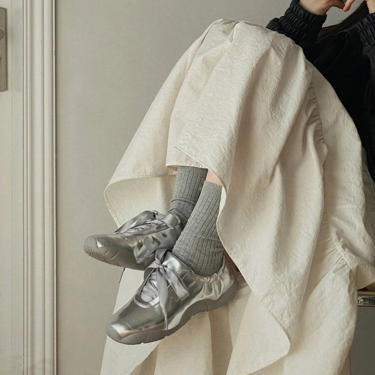 Cute Everyday Outfits, Outfit Inspo Casual Balletcore Aesthetic Satin Bow Sneakers Cute Everyday Outfits, Outfit Inspo Casual Balletcore Aesthetic Satin Bow Sneakers