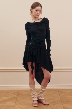 Cute Everyday Outfits, Outfit Inspo Casual Balletcore Asymmetrical Mid Skirt