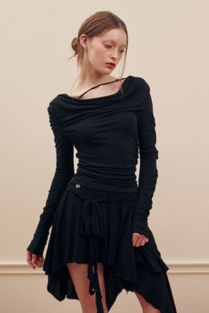 Cute Everyday Outfits, Outfit Inspo Casual Balletcore Asymmetrical Mid Skirt