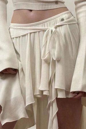 Cute Everyday Outfits, Outfit Inspo Casual Balletcore Asymmetrical Mid Skirt