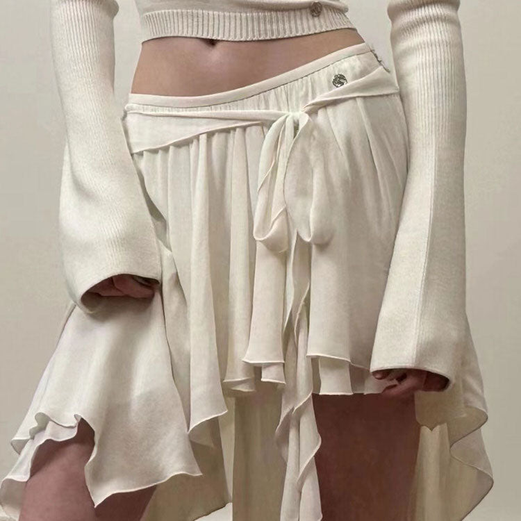 Cute Everyday Outfits, Outfit Inspo Casual Balletcore Asymmetrical Mid Skirt