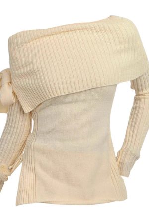 Cute Everyday Outfits, Outfit Inspo Casual Balletcore Of Shoulder Sweater