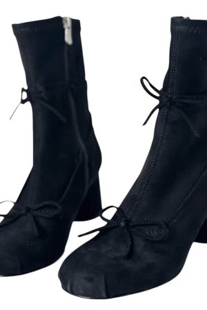 Cute Everyday Outfits, Outfit Inspo Casual Balletcore Square-Toe Ankle Boots