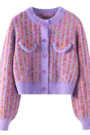 Cute Everyday Outfits, Outfit Inspo Casual Barbiecore Knit Cropped Cardigan