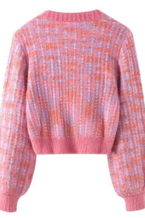 Cute Everyday Outfits, Outfit Inspo Casual Barbiecore Knit Cropped Cardigan