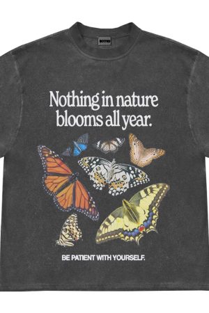 Cute Everyday Outfits, Outfit Inspo Casual Be Patient With Yourself Butterfly Tee