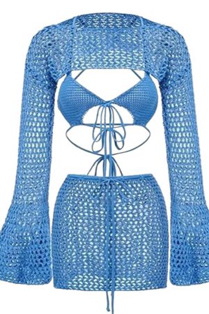 Cute Everyday Outfits, Outfit Inspo Casual Beach Girl Crochet Top & Skirt Set