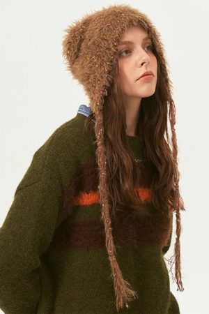 Cute Everyday Outfits, Outfit Inspo Casual Bear Ears Bonnet Hat