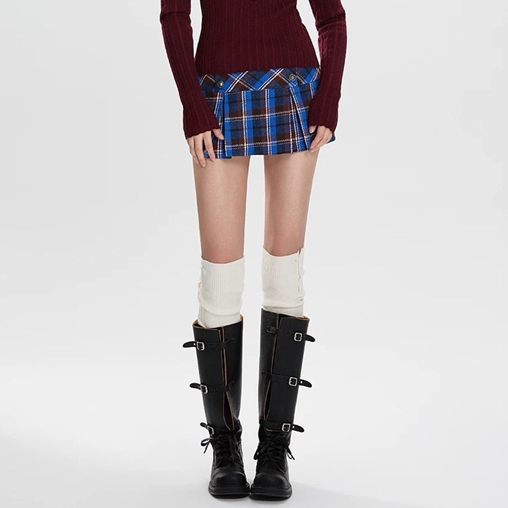 Cute Everyday Outfits, Outfit Inspo Casual Best In Class Plaid Mini Skirt in Blue Cute Everyday Outfits, Outfit Inspo Casual Best In Class Plaid Mini Skirt in Blue