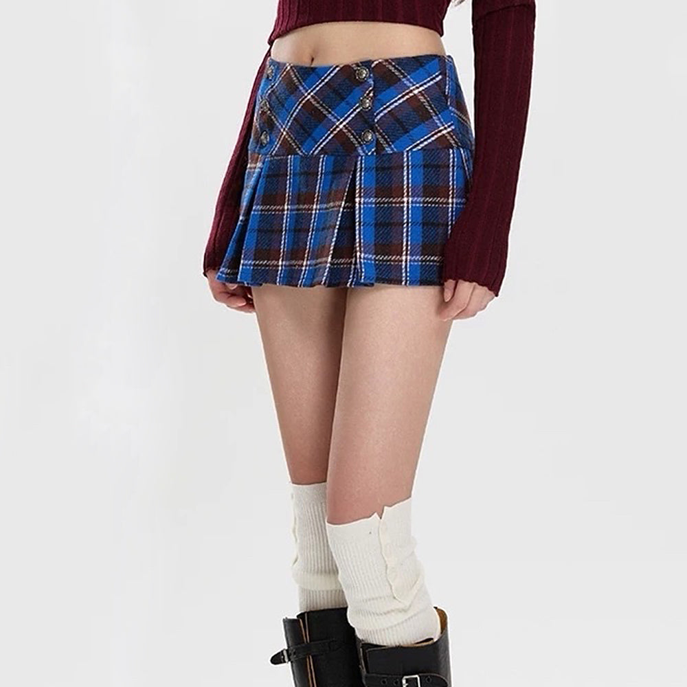 Cute Everyday Outfits, Outfit Inspo Casual Best In Class Plaid Mini Skirt in Blue Cute Everyday Outfits, Outfit Inspo Casual Best In Class Plaid Mini Skirt in Blue